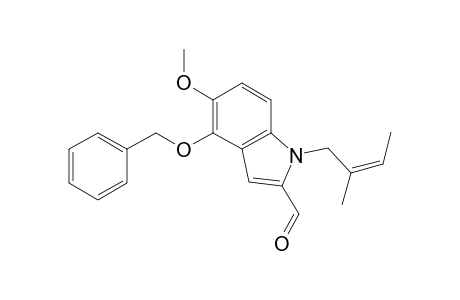 4-Benzyloxy-5-methoxy-1-(2-methyl-2-butenyl)indole-2-carboxaldehyde
