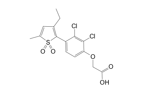 [2',3'-Dichloro-4'-(3"-ethyl-5"-methyl-2"-[2H]-thienylphenoxy]-acetic acid - S,S-dioxide
