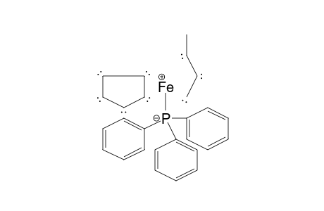 Iron, [(1,2,3-.eta.)-2-butenyl](.eta.5-2,4-cyclopentadien-1-yl)(triphenylphosphine)-