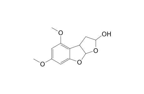 2,3,3a,8a-Tetrahydro-2-hydroxy-4,6-dimethoxyfuro[2,3-b]benzofuran