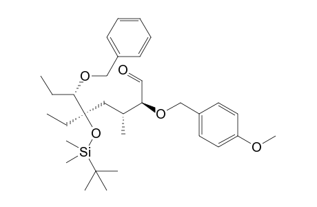 (2S,3R,5R,6S)-5-[tert-butyl(dimethyl)silyl]oxy-5-ethyl-2-[(4-methoxyphenyl)methoxy]-3-methyl-6-phenylmethoxy-octanal