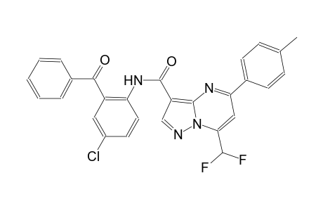 N-(2-benzoyl-4-chlorophenyl)-7-(difluoromethyl)-5-(4-methylphenyl)pyrazolo[1,5-a]pyrimidine-3-carboxamide