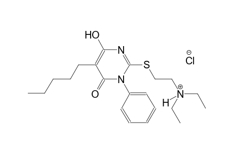 ethanaminium, 2-[(1,6-dihydro-4-hydroxy-6-oxo-5-pentyl-1-phenyl-2-pyrimidinyl)thio]-N,N-diethyl-, chloride