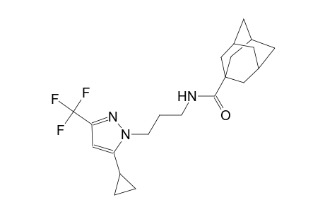 N-{3-[5-cyclopropyl-3-(trifluoromethyl)-1H-pyrazol-1-yl]propyl}-1-adamantanecarboxamide