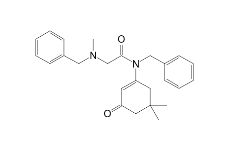 N-(5,5-dimethyl-3-oxidanylidene-cyclohexen-1-yl)-2-[methyl-(phenylmethyl)amino]-N-(phenylmethyl)ethanamide