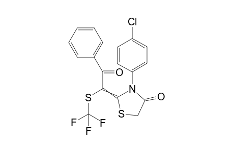 3-(4-Chlorophenyl)-2-(2-oxo-2-phenyl-1-(trifluoromethylthio)ethylidene)thiazolidin-4-one