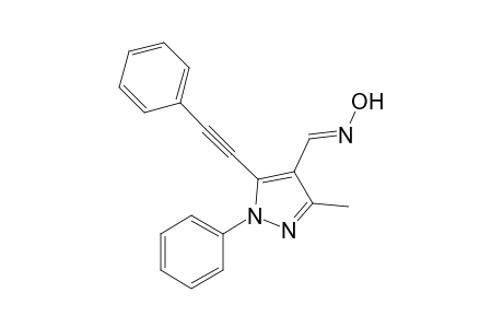 (E)-3-Methyl-1-phenyl-5-(phenylethynyl)-1H-pyrazole-4-carbaldehyde Oxime