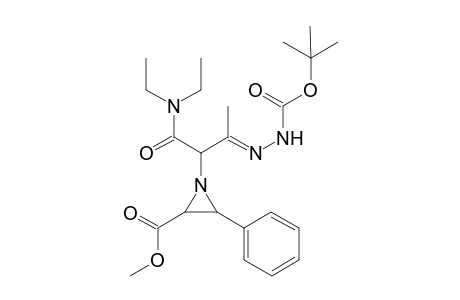 trans-1-{2-[2-(tert-Butoxycarbonyl)hydrazono]-1-(diethylcarbamoyl)propyl}-3-phenyl-2-aziridinecarboxylic acid methyl ester