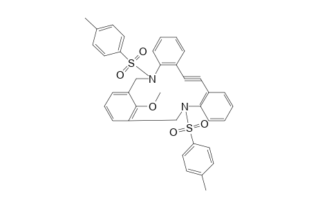 17,17,18,18-tetradehydro-8-methoxy-1,10-bis(p-tolylsulphonyl0-1,10-diaza[2](1,3)benzeno[2](1,2)benzeno[2](1,2)benzenophane