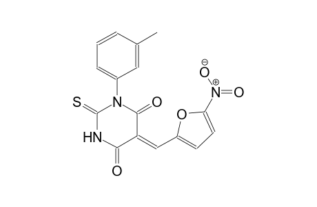 (5Z)-1-(3-methylphenyl)-5-[(5-nitro-2-furyl)methylene]-2-thioxodihydro-4,6(1H,5H)-pyrimidinedione