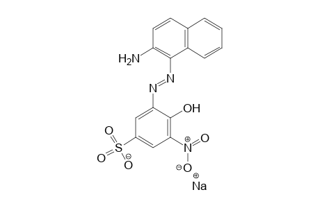 Benzenesulfonic acid, 3-[(2-amino-1-naphthalenyl)azo]-4-hydroxy-5-nitro-, monosodium salt