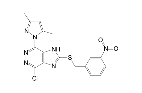 4-chloranyl-7-(3,5-dimethylpyrazol-1-yl)-2-[(3-nitrophenyl)methylsulfanyl]-1H-imidazo[4,5-d]pyridazine