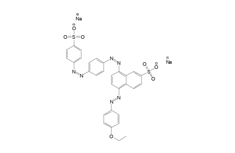 2-Naphthalenesulfonic acid, 5-[(4-ethoxyphenyl)azo]-8-[[4-[p-(p-Aminophenylazo)benzolsulfonic acid->1,6-cleveacid->Phenol/ethyliert