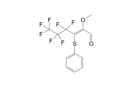 (E)-3-(Septifluoropropyl)-2-methoxy-3-phenylthiopropenal