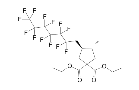 (3S,4S)-3-methyl-4-(2,2,3,3,4,4,5,5,6,6,7,7,7-tridecafluoroheptyl)cyclopentane-1,1-dicarboxylic acid diethyl ester