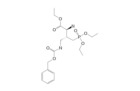 ETHYL-(2R,3S)-2-AMINO-3-(N-(BENZYLOXYCARBONYL)-AMINOMETHYL)-4-(DIETHOXYPHOSPHORYL)-BUTANOATE
