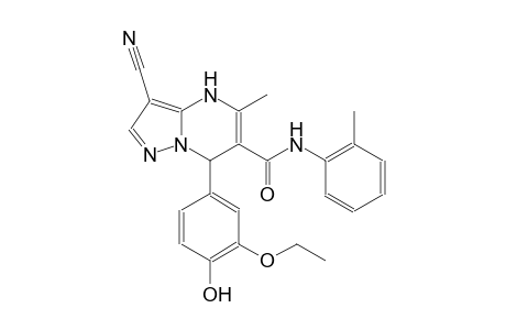 pyrazolo[1,5-a]pyrimidine-6-carboxamide, 3-cyano-7-(3-ethoxy-4-hydroxyphenyl)-4,7-dihydro-5-methyl-N-(2-methylphenyl)-