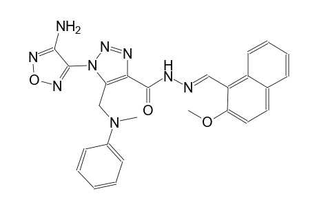 1-(4-amino-1,2,5-oxadiazol-3-yl)-N'-[(E)-(2-methoxy-1-naphthyl)methylidene]-5-[(methylanilino)methyl]-1H-1,2,3-triazole-4-carbohydrazide