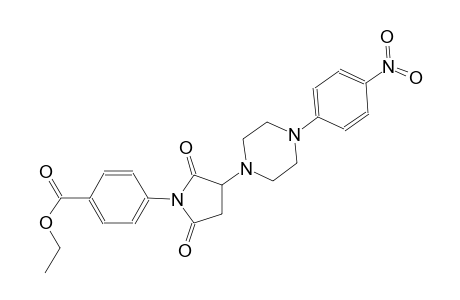 ethyl 4-{3-[4-(4-nitrophenyl)-1-piperazinyl]-2,5-dioxo-1-pyrrolidinyl}benzoate