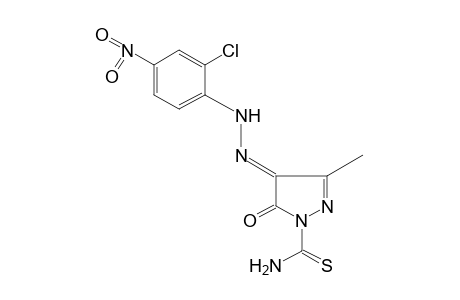 4,5-DIOXO-3-METHYLTHIO-2-PYRAZOLINE-1-CARBOXAMIDE, 4-[(2-CHLORO-4-NITROPHENYL)HYDRAZONE]