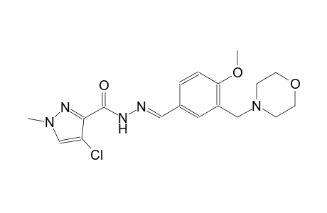 4-chloro-N'-{(E)-[4-methoxy-3-(4-morpholinylmethyl)phenyl]methylidene}-1-methyl-1H-pyrazole-3-carbohydrazide