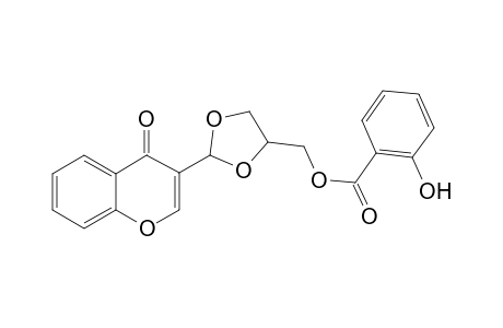 Benzoic acid, 2-hydroxy-, [2-(4-oxo-4H-1-benzopyran-3-yl)-1,3-dioxolan-4-yl]methyl ester