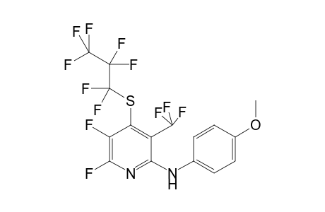 2-(4-Methoxyphenyl)amino-5,6-difluoro-3-trifluoromethyl-4-heptafluoropropylthiopyridine