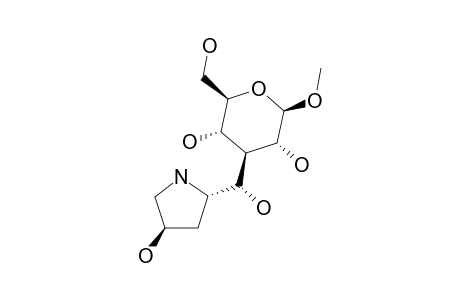 METHYL-3-DEOXY-3-[(1'R)-2',5'-IMINO-2',3',5'-TRIDEOXY-L-ERYTHRO-PENTITOL-1'-C-YL]-BETA-D-GLUCOPYRANOSIDE