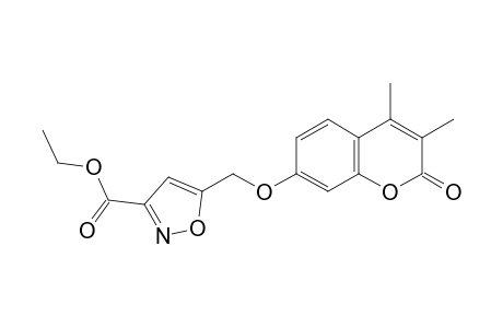 3-Isoxazolecarboxylic acid, 5-[[(3,4-dimethyl-2-oxo-2H-1-benzopyran-7-yl)oxy]methyl]-, ethyl ester