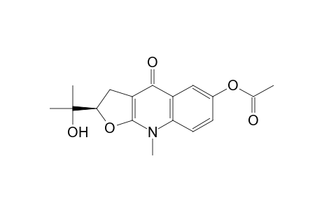 Furo[2,3-b]quinolin-4(2H)-one, 6-(acetyloxy)-3,9-dihydro-2-(1-hydroxy-1-methylethyl)-9-methyl-, (R)-