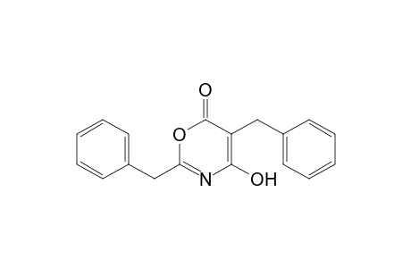 6H-1,3-Oxazin-6-one, 4-hydroxy-2,5-bis(phenylmethyl)-