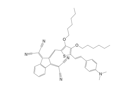 2-[1,3-Bis(dicyanomethylene)indan-2-ylidenemethyl]-3,4-dihexyloxy-5-[(E)-(4-N,N-dimethylaminobenzylidene)methyl]thiophene