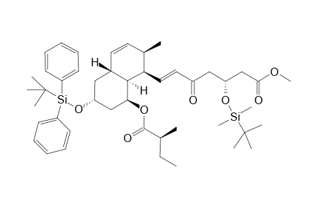 Methyl 7-{1-[(1R,2R,4aR,6R,8S,8aS)-6-[(tert-butydiphenylsilyl)oxy]-8-[(2S)-methyl-1-oxobutyl)oxy]-1,2,4a,5,6,7,8,8a-octahydro-2-methylnaphthalenyl]}-3(R)-[(tert-butyldimethylsilyl)oxy]-5-oxohepten-6-oate