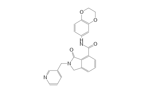 N-(2,3-dihydro-1,4-benzodioxin-6-yl)-3-oxo-2-(3-pyridinylmethyl)-4-isoindolinecarboxamide