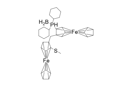 (Sp)-[2-(1-Boranato-1,1-dicyclohexylphosphanyl)ferrocenyl]-(Sp)-[2-(methylsulfanyl)ferrocenyl]methane