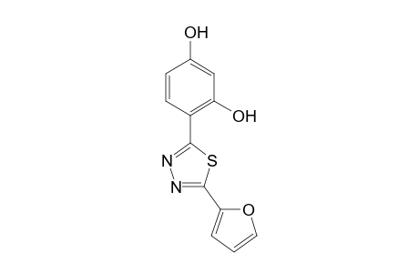 2-(2,4-Dihydroxyphenyl)-5-(2-furyl)-1,3,4-thiadiazole