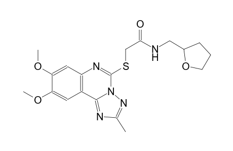 2-[(8,9-dimethoxy-2-methyl[1,2,4]triazolo[1,5-c]quinazolin-5-yl)sulfanyl]-N-(tetrahydro-2-furanylmethyl)acetamide