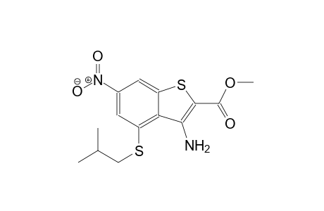 3-Amino-4-isobutylsulfanyl-6-nitro-benzo[b]thiophene-2-carboxylic acid methyl ester
