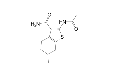 6-methyl-2-(propionylamino)-4,5,6,7-tetrahydro-1-benzothiophene-3-carboxamide