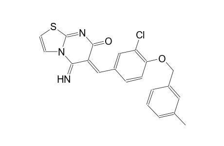 (6Z)-6-{3-chloro-4-[(3-methylbenzyl)oxy]benzylidene}-5-imino-5,6-dihydro-7H-[1,3]thiazolo[3,2-a]pyrimidin-7-one