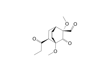 (1S,2R,4R,8S)-2,4-dimethoxy-3-oxidanylidene-8-propanoyl-bicyclo[2.2.2]oct-5-ene-2-carbaldehyde