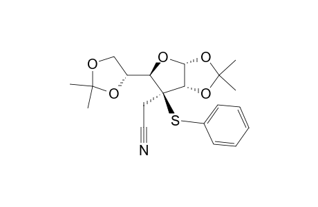.alpha.-D-Glucofuranose, 3-C-(cyanomethyl)-1,2:5,6-bis-O-(1-methylethylidene)-3-S-phenyl-3-thio-