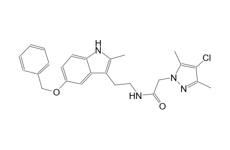 1H-pyrazole-1-acetamide, 4-chloro-3,5-dimethyl-N-[2-[2-methyl-5-(phenylmethoxy)-1H-indol-3-yl]ethyl]-