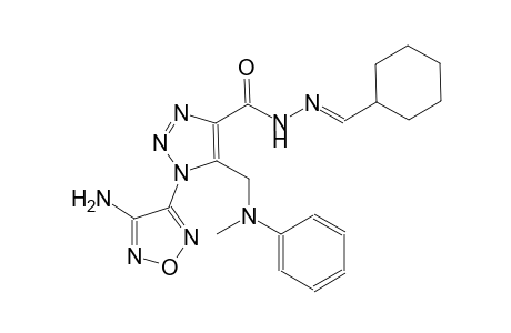 1-(4-amino-1,2,5-oxadiazol-3-yl)-N'-[(E)-cyclohexylmethylidene]-5-[(methylanilino)methyl]-1H-1,2,3-triazole-4-carbohydrazide