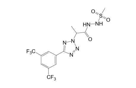 1-{2-[5-(alpha,alpha,alpha,alpha',alpha',alpha'-hexafluoro-3,5-xylyl)-2H-tetrazol-2-yl]propionyl}-2-(methylsulfonyl)hydrazine