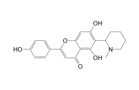 4H-1-Benzopyran-4-one, 5,7-dihydroxy-2-(4-hydroxyphenyl)-6-(1-methyl-2-piperidinyl)-, (-)-