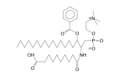 3-BENZOYL-2-(9-CARBOXYNONANOYL)-1-(BETA-N,N,N-TRIMETHYLAMMONIOETHYLPHOSPHONO)-1-DEOXY-RAC-SFINGANIN