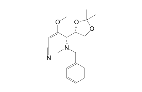 (3S,4'S)-3-(Benzylmethylamino)-4-(2',2'-dimethyl-1',3'-dioxolan-4'-yl)-1-cyano-2-methoxyprop-1-ene