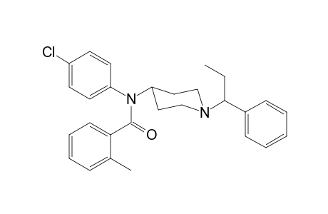 N-4-Chlorophenyl-N-[1-(1-phenylpropyl)piperidin-4-yl]-2-methylbenzamide