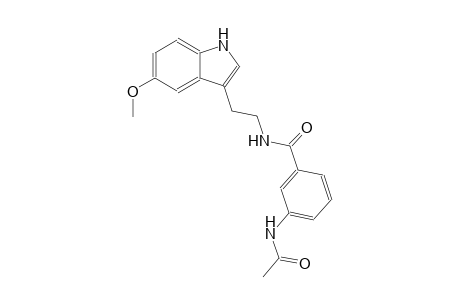 benzamide, 3-(acetylamino)-N-[2-(5-methoxy-1H-indol-3-yl)ethyl]-